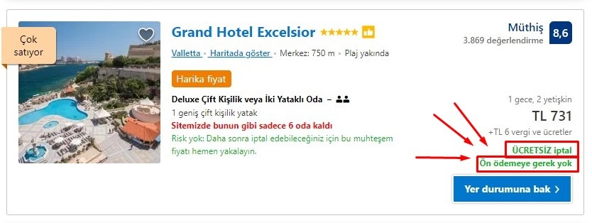 booking rezervasyon iptali