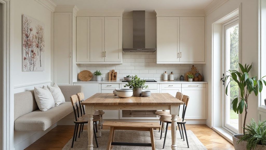 small kitchen design - dining nook
