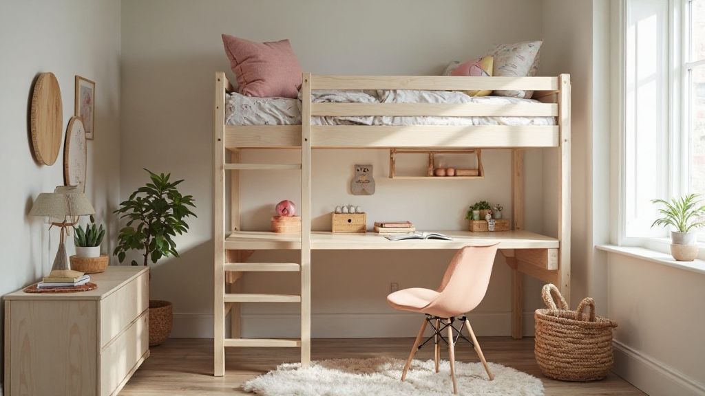 bunk bed with a desk - Konaak