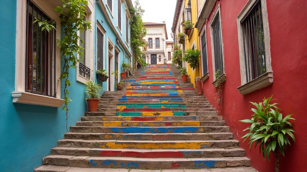 fener balat renkli merdivenler