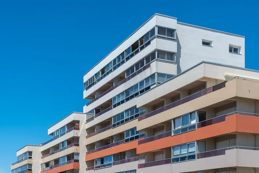 Facade of a multi-storey apartment block